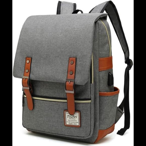 Upgraded Slim Vintage Laptop Backpack for Women, Men for travel, college - Picture 2 of 7